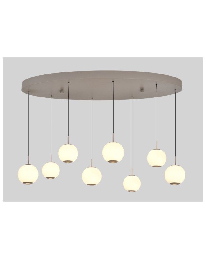 7051-813 Lampa wisząca owalna ósemka LED Luberon kaszmirowa 7051-813