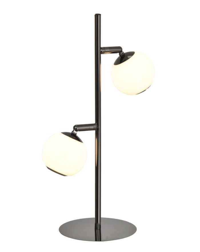 8051-205 Lampa stojąca dwójka LED Luberon czarny chrom 8051-205
