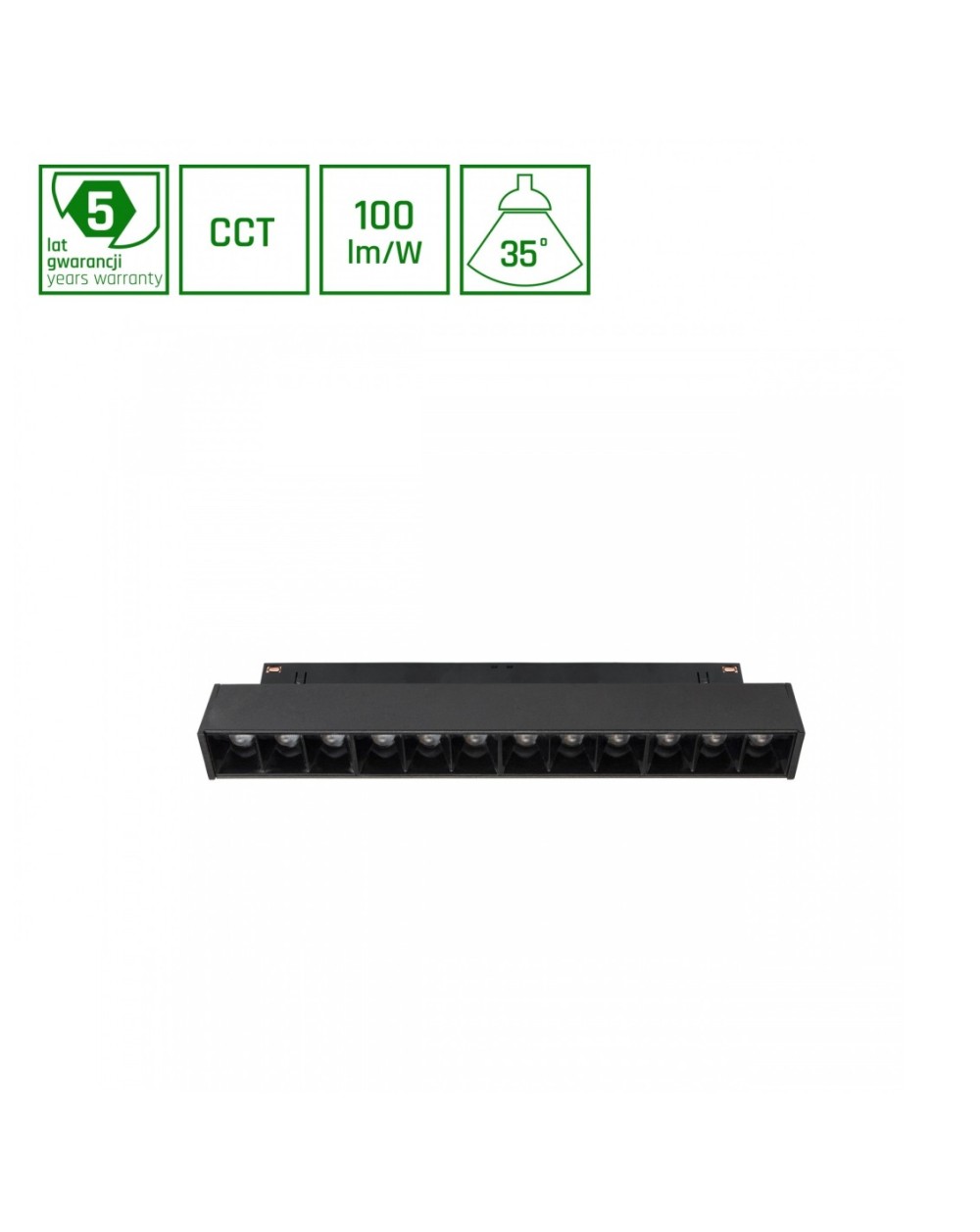 SYSTEM SHIFT CCT- GRID S OPRAWA LINIOWA 220X23X42 12W 35ST CZARNY CCT SWITCH 5 LAT GW 2 obw WLD+40011_CCT_2F
