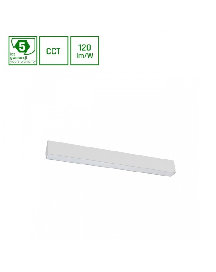 ALLDAY ESSENTIAL 24W CCT 230V 115st IP20 600x49x56mm BIAŁY OP 5 LAT GW. SLI047320CCT_PW
