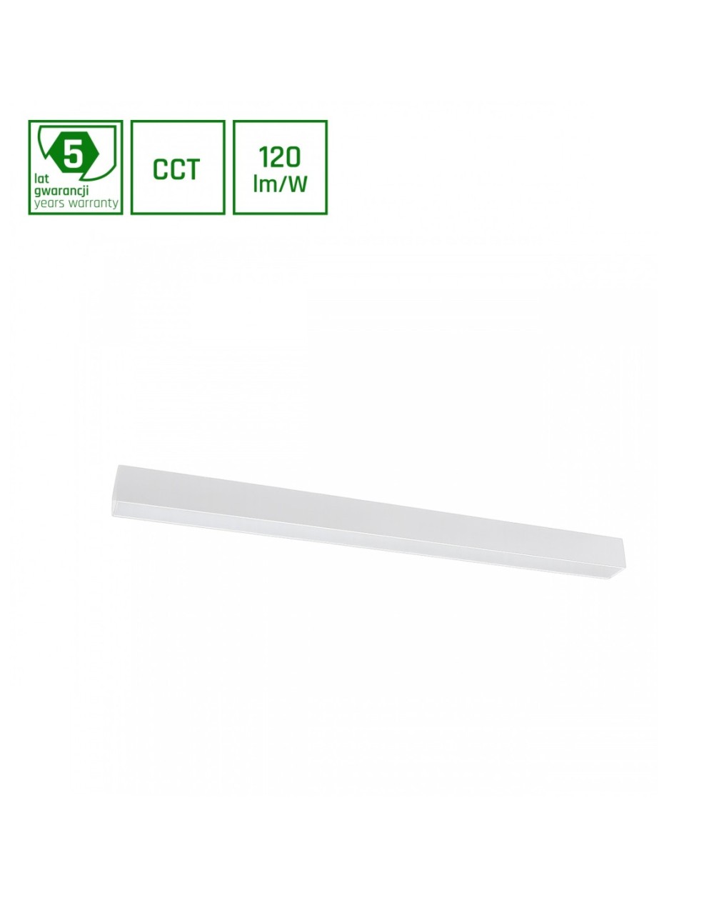 ALLDAY ESSENTIAL 50W CCT 230V 115st IP20 1200x49x56mm BIAŁY OP 5 LAT GW. SLI047322CCT_PW