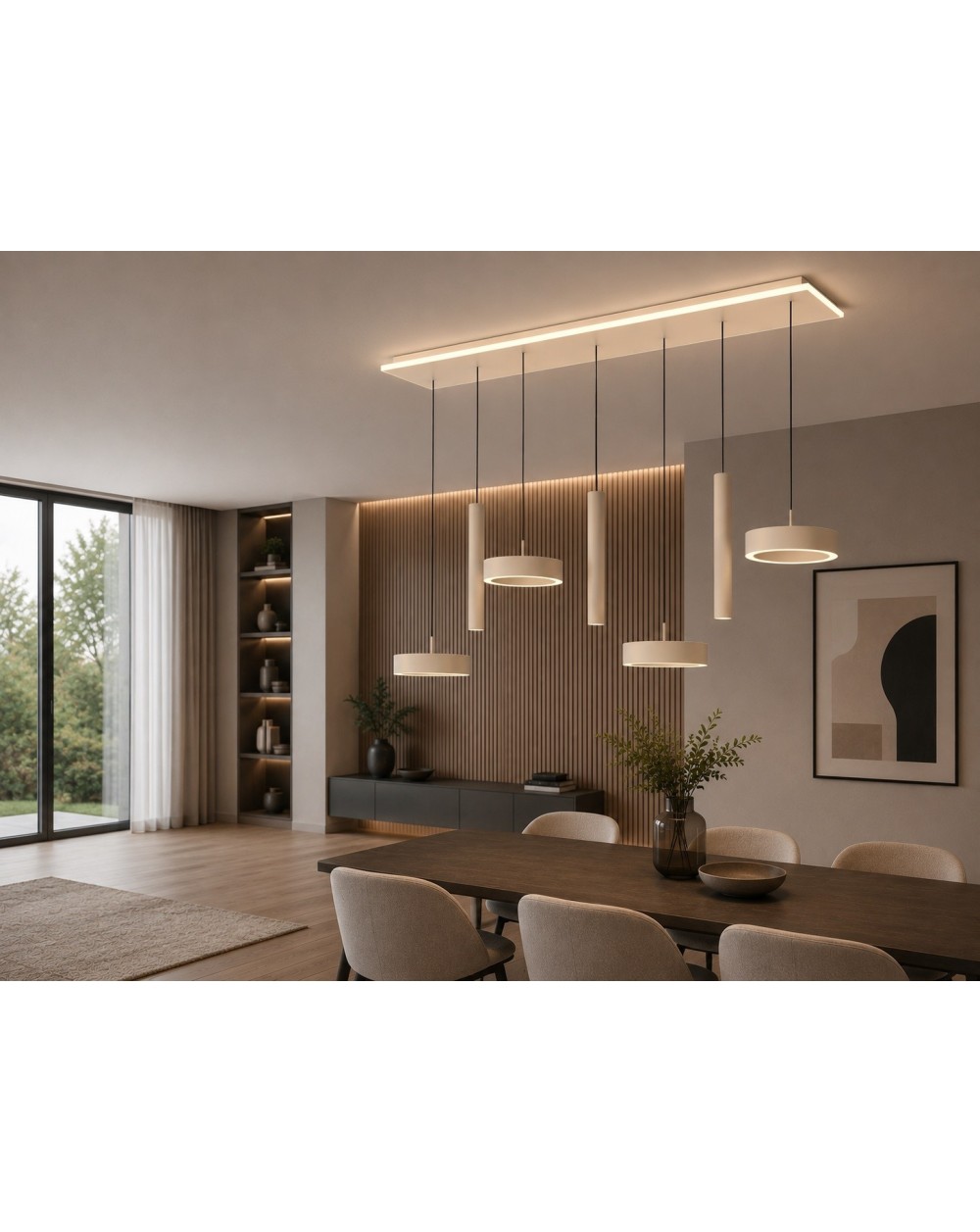 7040-813 Lampa wisząca siódemka prosta Carnac kaszmirowa