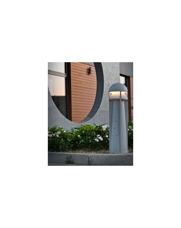 Lampa stojąca Narvik LED - Norlys zewnętrzna ledowa oprawa ogrodowa do oświetlania chodników parkingów ogrodów grafit aluminium