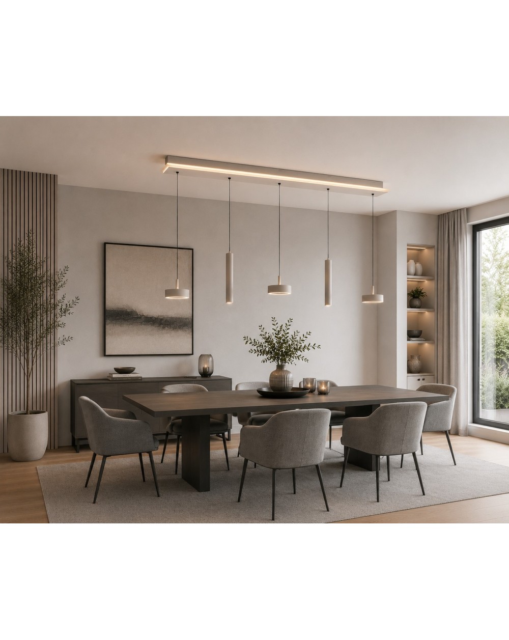 7040-613 Lampa wisząca piątka prosta Carnac kaszmirowa