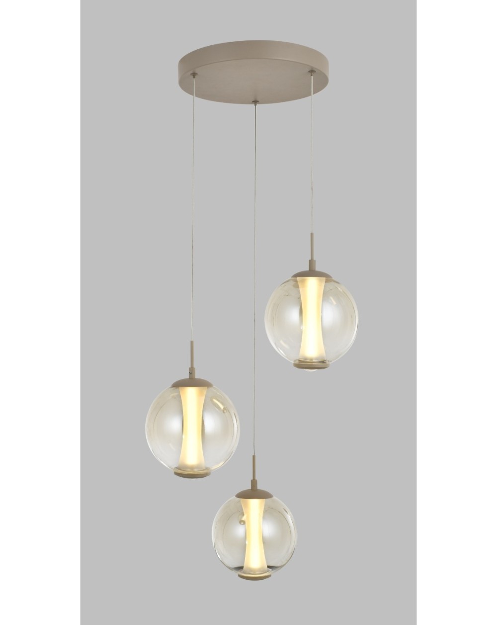 5041-313 Lampa wisząca trójka okrągła Orleans kaszmirowa