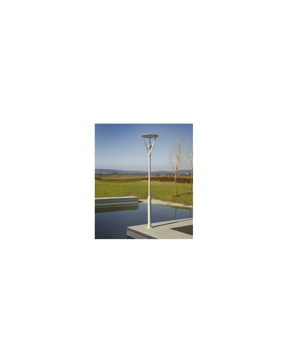 Lampa do latarni Nicea Moduł LED 4000K - Norlys zewnętrzna oprawa słupowa ogrodowa uliczna parkowa kolor aluminium grafit