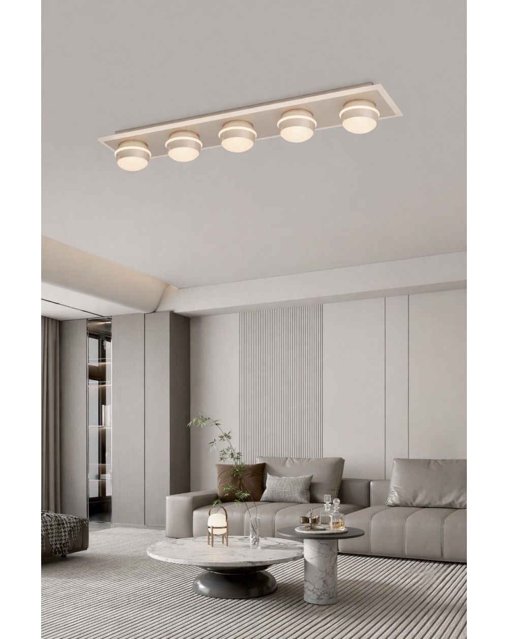 9047-613 Lampa sufitowa - plafon piątka prosty Biarritz kaszmirowy