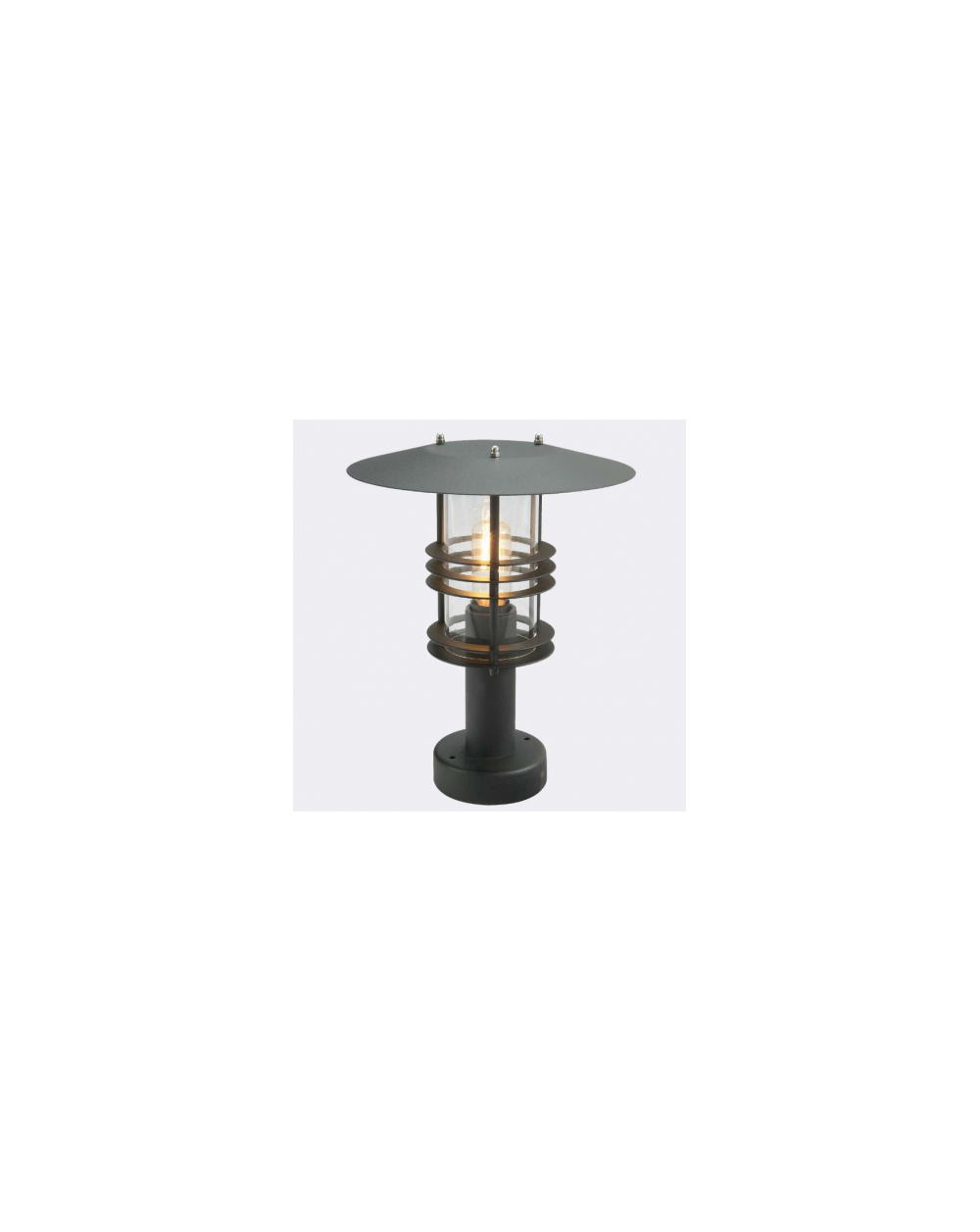 Lampa stojąca Stockholm - Norlys zewnętrzna oprawa słupkowa ogrodowa do oświetlania tarasów chodników podjazdów ocynk czarny
