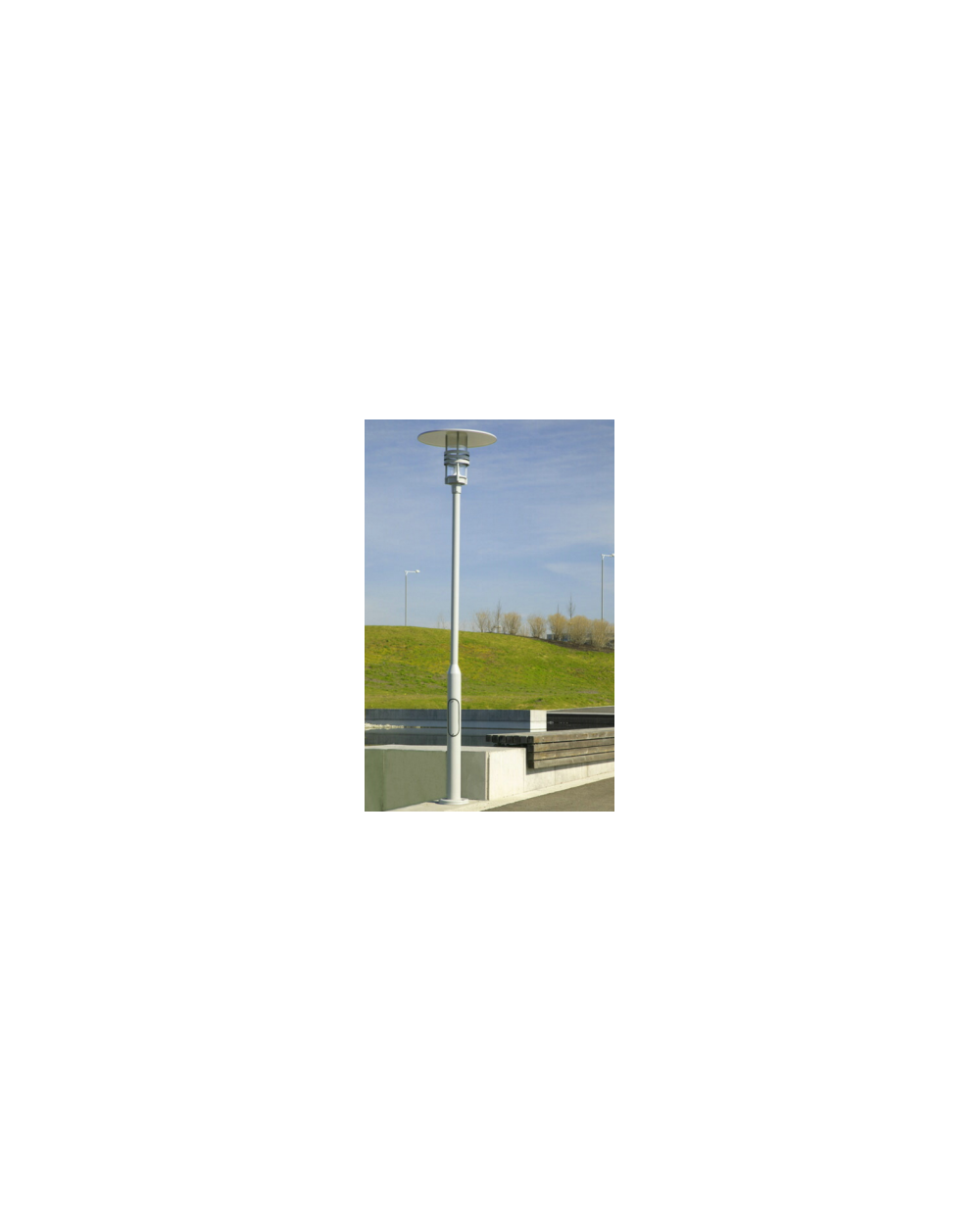 Oprawa nasadzana Visby LED do zamontowania na słupie - Norlys zewnętrzna lampa ogrodowa uliczna parkowa aluminium lub grafit