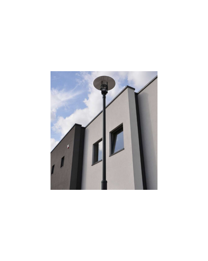 Oprawa nasadzana Visby LED do zamontowania na słupie - Norlys zewnętrzna lampa ogrodowa uliczna parkowa aluminium lub grafit