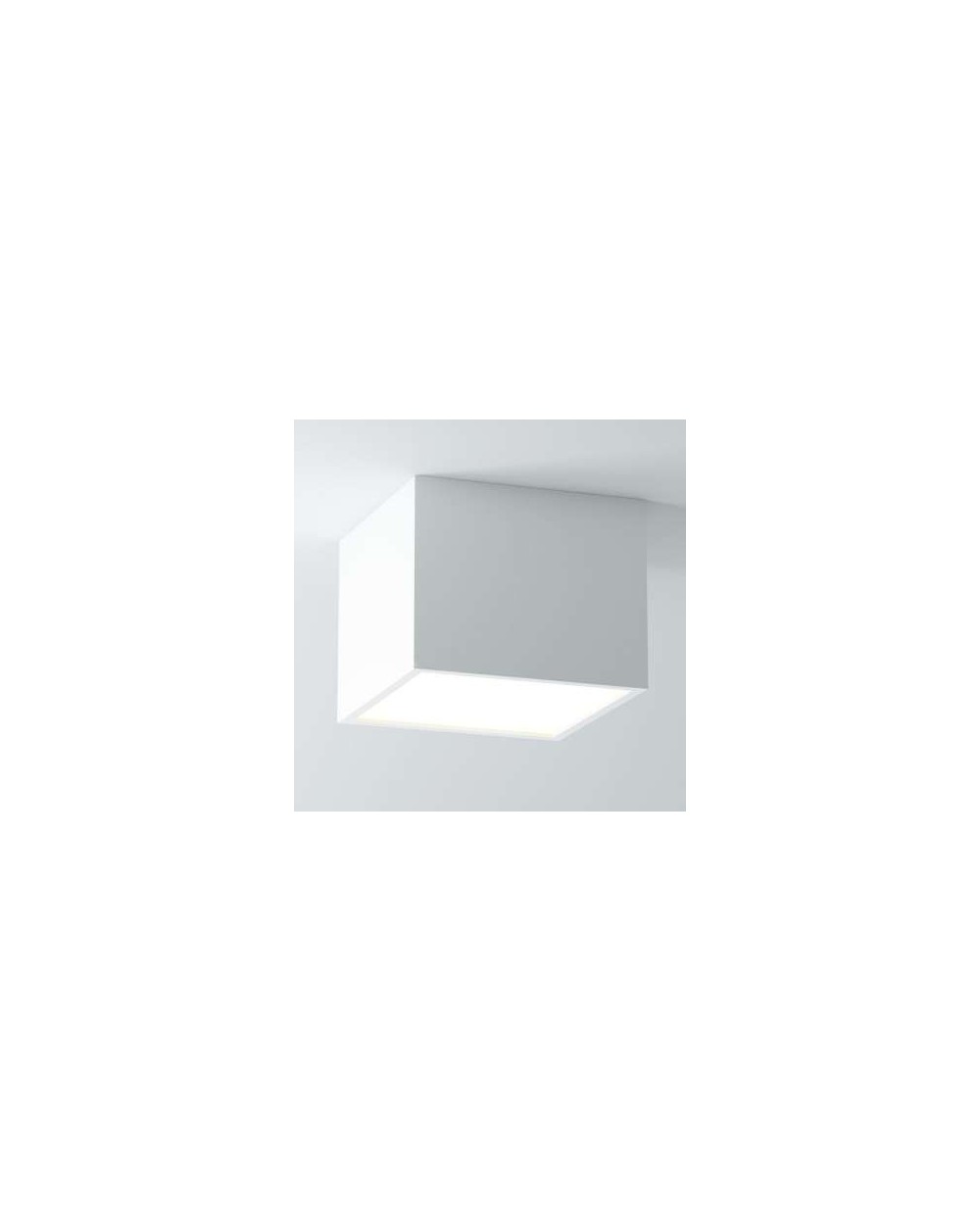 Lampa Belona KWADRAT plafon - Cleoni oprawa sufitowa metalowa w kształcie kostki