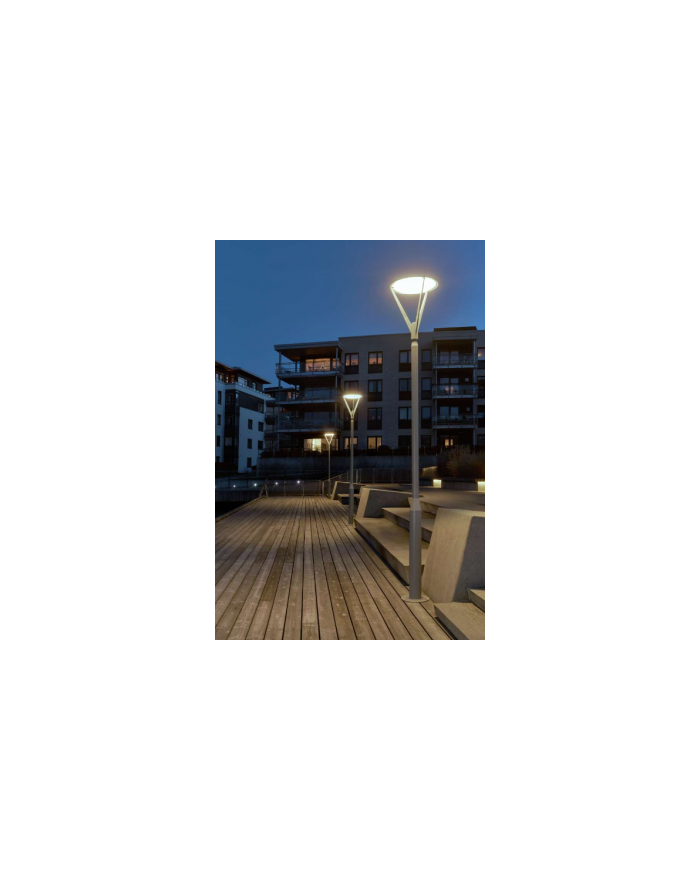 Oprawa nasadzana Hammerfest LED Moduł DALI2 do zamontowania na słupie - Norlys zewnętrzna lampa uliczna parkowa aluminium grafit