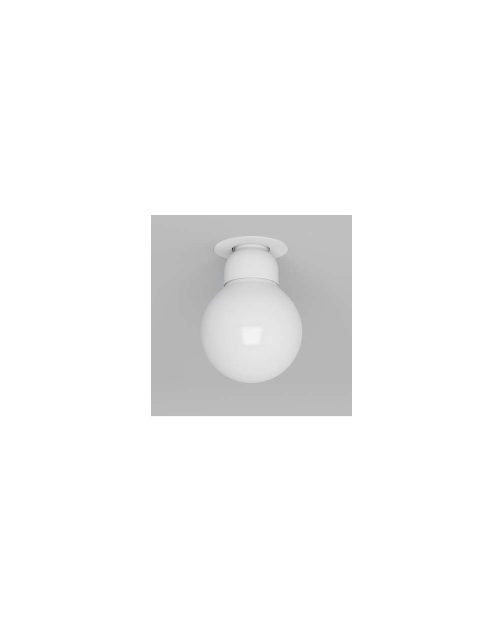 Natynkowa / lampa sufitowa Minimal Stropowy - wersja A1 NT 1 x 60W - Cleoni kolor biały czarny aluminium
