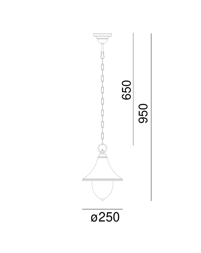 Lampa wisząca Florencja - Norlys oprawa zewnętrzna o klasycznym wzornictwie czarna lub biała