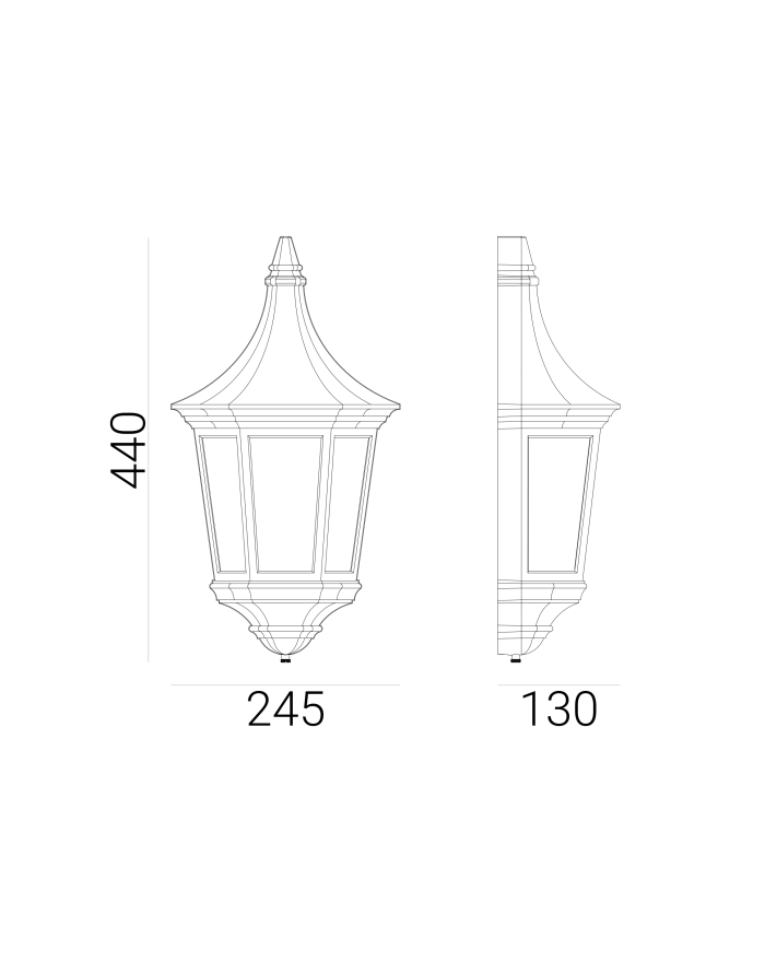 Lampa ścienna / kinkiet Venice - Norlys oprawa zewnętrzna tradycyjna czarna lub biała