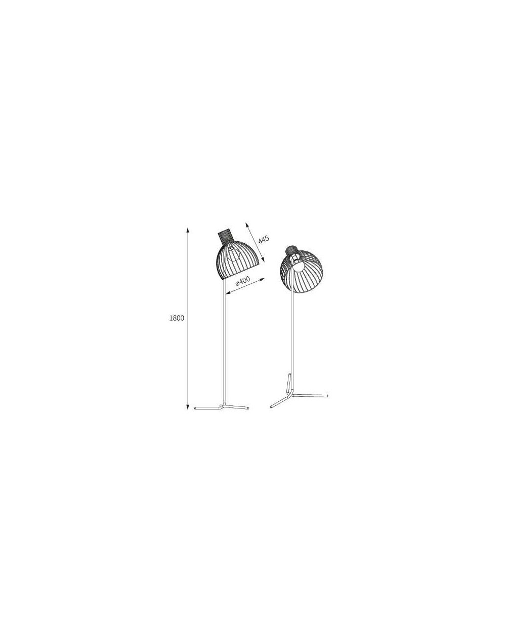 Lampa podłogowa OTAGO - Cleoni oprawa stalowa industrialna