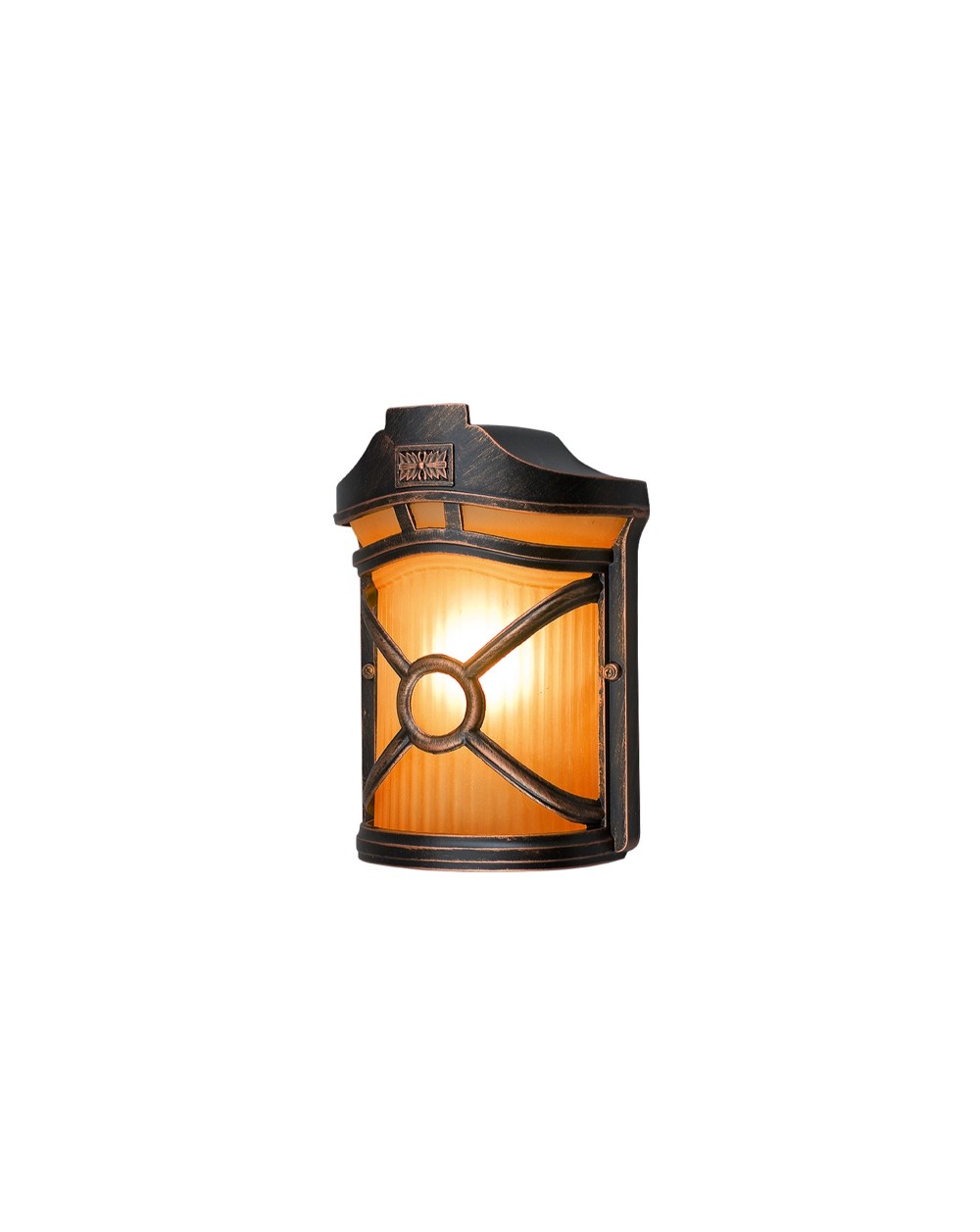 Lampa ścienna DON - Nowodvorski Oświetlenie zewnętrzne kinkiet oprawa o klasycznym wzorze kolor czarny patynowany miedzią