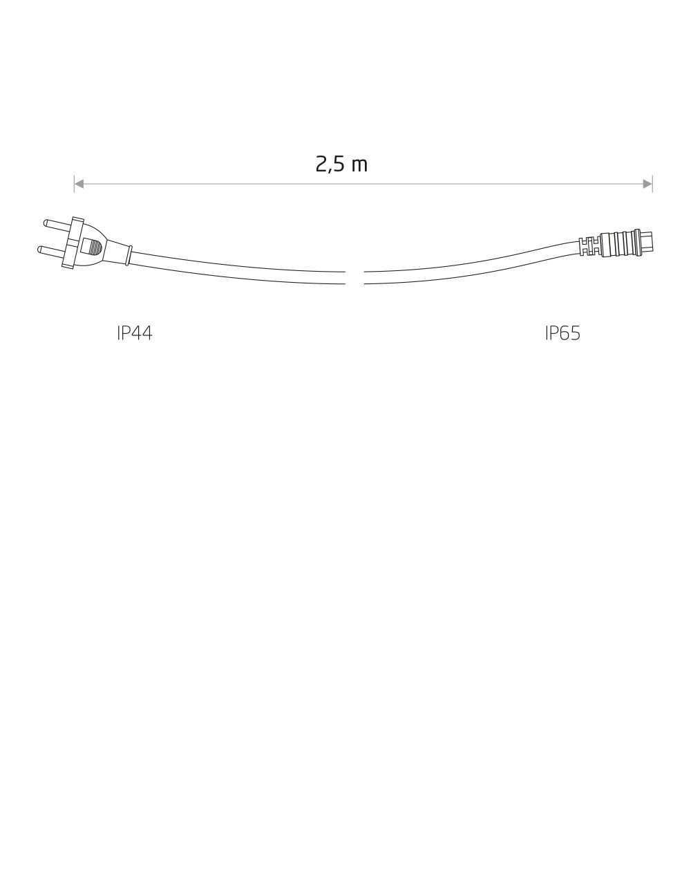 Kabel zasilający do girlandy ogrodowej POWER CORD FOR FESTOON LIGHTS - Nowodvorski Akcesoria