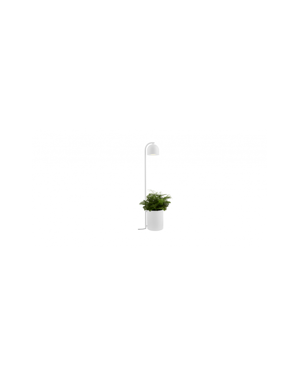 Lampa podłogowa Botanica XL z doniczką - Kaspa nowoczesna stojąca metalowa biała