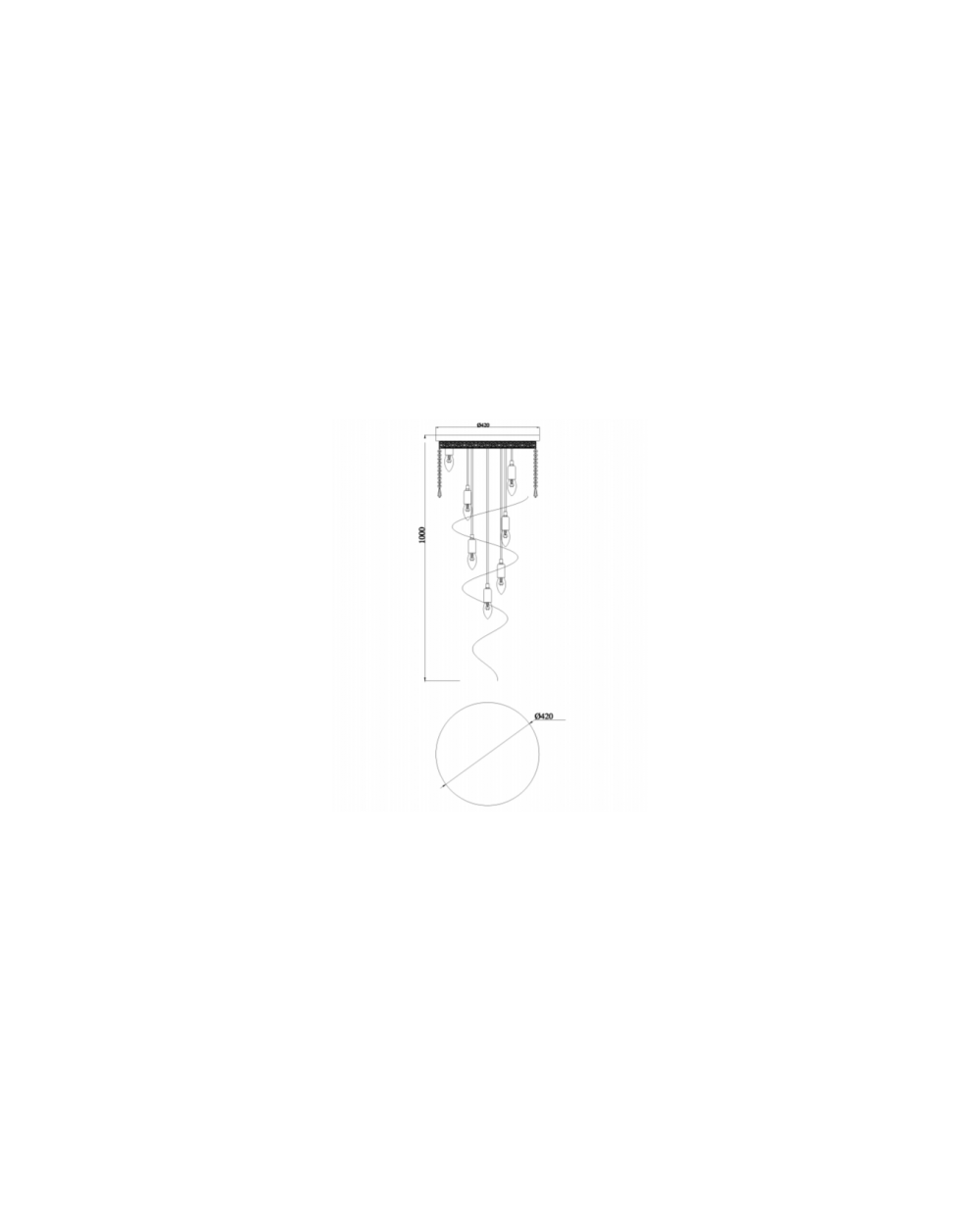 Lampa sufitowa CASCADE żyrandol klasyczny kryształowy Maytoni