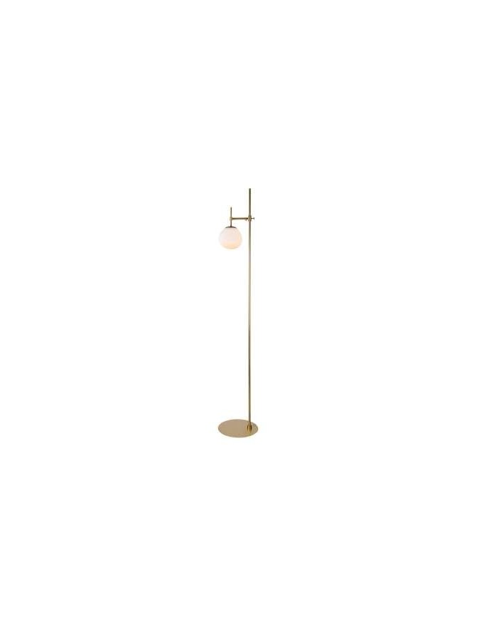 Lampa podłogowa Erich Maytoni stojąca metalowa z kloszem